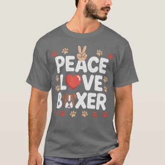 Frieden Liebe Boer-Hundebesitzer Puppyrainer Tierf T-Shirt