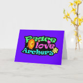 Frieden, Liebe, Bogenschießen Karte (Gelbe Blume)