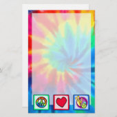 Frieden, Liebe, Bowling Briefpapier (Vorne/Hinten)