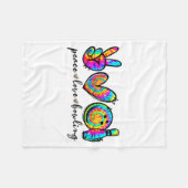 Frieden Liebe Bowling Tie Dye Lustige Bowling Fans Fleecedecke (Vorderseite (Horizontal))