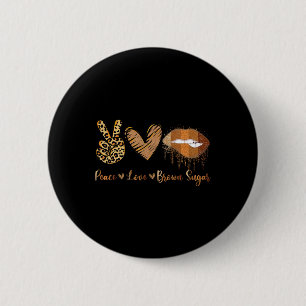 Frieden Liebe Brauner Zucker Leopard Hand Herz Und Button