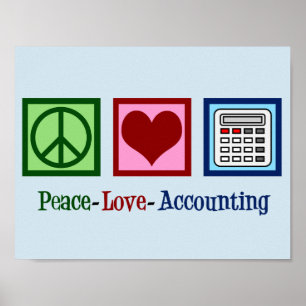 Frieden Liebe Buchhaltung Poster