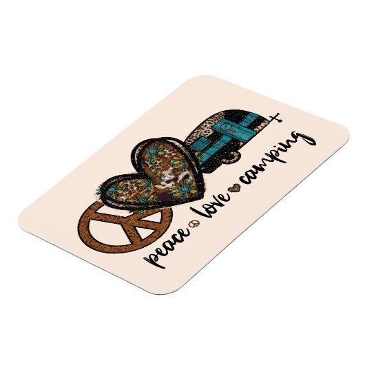 Frieden, Liebe, Camping Magnet (Linke Seite)