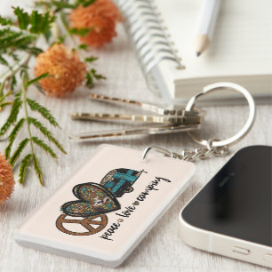 Frieden Liebe Camping Schlüsselanhänger