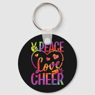 Frieden Liebe Cheer Tie Dye Cheerleader Mädchen Ch Schlüsselanhänger