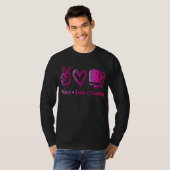 Frieden-Liebe-Coding! Entwicklerin T-Shirt (Vorne ganz)