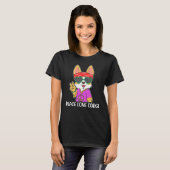 Frieden Liebe Corgi Corgi T-Shirt (Vorne ganz)
