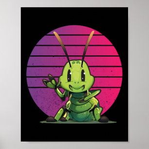 Frieden Liebe Cricket Insekten Frieden Hand Käfer  Poster