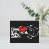 Frieden, Liebe, Crowfoot Postkarte (Stehend Vorderseite)