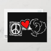 Frieden, Liebe, Crowfoot Postkarte (Vorne/Hinten)