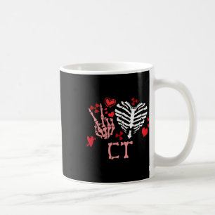 Frieden Liebe CT-Radiologietechnologe Valentinstag Kaffeetasse