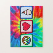 Frieden, Liebe, Cupcakes Puzzle (Vertikal)