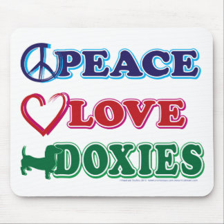 Frieden-Liebe-Dackeln Dachsund Mousepad