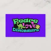Frieden, Liebe, Dinosaurier Visitenkarte (Rückseite)
