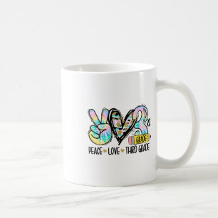 Frieden Liebe Dritte Klasse Lustige Tie Dye Schüle Kaffeetasse