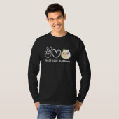Frieden Liebe Dumpling Retro Dumpling Chinesische T-Shirt (Vorne ganz)