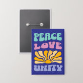 Frieden Liebe Einheit Button (Vorderseite/Rückseite)