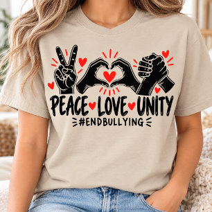 Frieden Liebe Einheit Orange Tag Sei Freundlich An T-Shirt