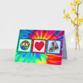 Frieden, Liebe, Eis-Skate Karte (Gelbe Blume)