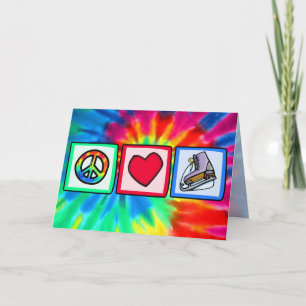 Frieden, Liebe, Eis-Skate Karte