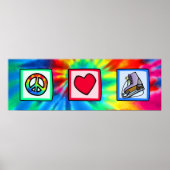 Frieden, Liebe, Eisen, Skate Poster (Vorne)