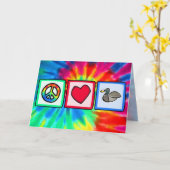 Frieden, Liebe, Enten Karte (Gelbe Blume)