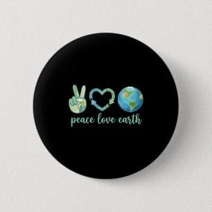 Frieden Liebe Erde umweltfreundlich Natur Erdentag Button