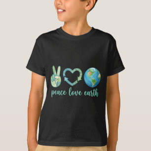 Frieden Liebe Erde umweltfreundliche Natur Erde Ta T-Shirt