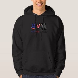 Frieden Liebe Erinnern Kampfstiefel USA-Flagge Vet Hoodie