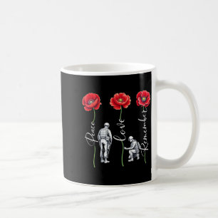 Frieden Liebe Erinnern Rote Mohnblume Soldat Kaffeetasse