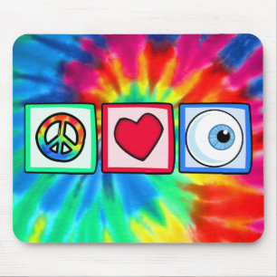 Frieden, Liebe, Eyeball Mousepad