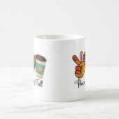 Frieden, Liebe, Fall Leopard Pumpkin GewürzLatte Kaffeetasse (Mittel)