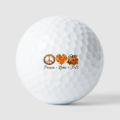 Frieden, Liebe, Fall - Pumpkins Golfball (Vorderseite)