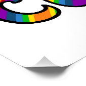 Frieden Liebe Farbe Regenbogen Design Poster (Ecke)