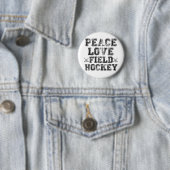 Frieden, Liebe, Feld-Hockey Button (Beispiel)