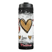 Frieden Liebe Feuer Ehefrau Hydrant Thermosbecher (Vorderseite)