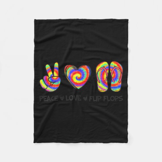 Frieden Liebe Flip Flops - Sommer Flip Flops Urlau Fleecedecke (Vorderseite)