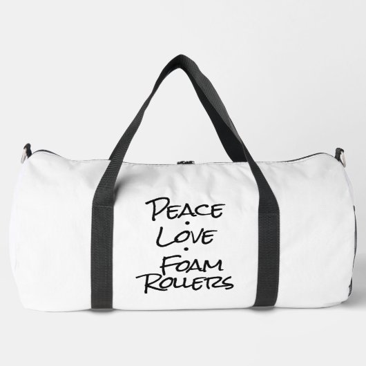 Frieden Liebe Foam Rollers Duffle Bag (Vorderseite)