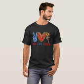 Frieden Liebe Freiheit - Happy Birthday America 4. T-Shirt (Vorne ganz)