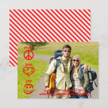 Frieden, Liebe, Freude - 3x5 Weihnachtskarte