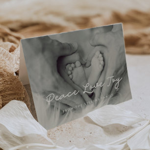 Frieden Liebe Freude Elegant Einfach Foto Feiertagskarte