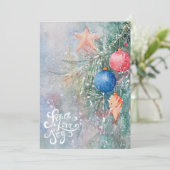 Frieden Liebe Freude Feiertagskarte (Stehend Vorderseite)