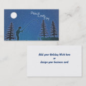 Frieden, Liebe, Freude/Fliegen-Fischer im Schnee Visitenkarte (Vorne/Hinten)