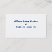 Frieden, Liebe, Freude/Fliegen-Fischer im Schnee Visitenkarte (Rückseite)