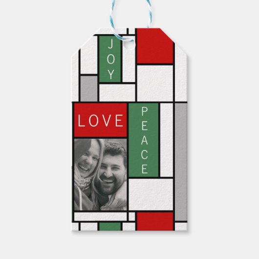 Frieden, Liebe, Freude Geschenkanhänger (Vorderseite)