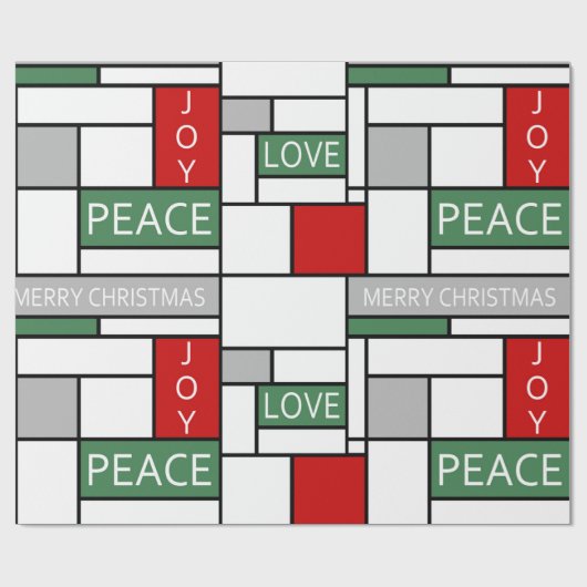 Frieden, Liebe, Freude Geschenkpapier (Flach)