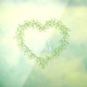 Frieden, Liebe Freude mistletoe Weihnachtsgrün Fensteraufkleber (Blatt 3)