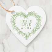 Frieden, Liebe Freude mistletoe Weihnachtsgrün Geschenkanhänger (Vorderseite)