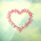 Frieden, Liebe Freude mistletoe Weihnachtsrot Fensteraufkleber (Blatt 3)