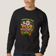 Frieden Liebe Freude Santa Weihnachtsgrafik